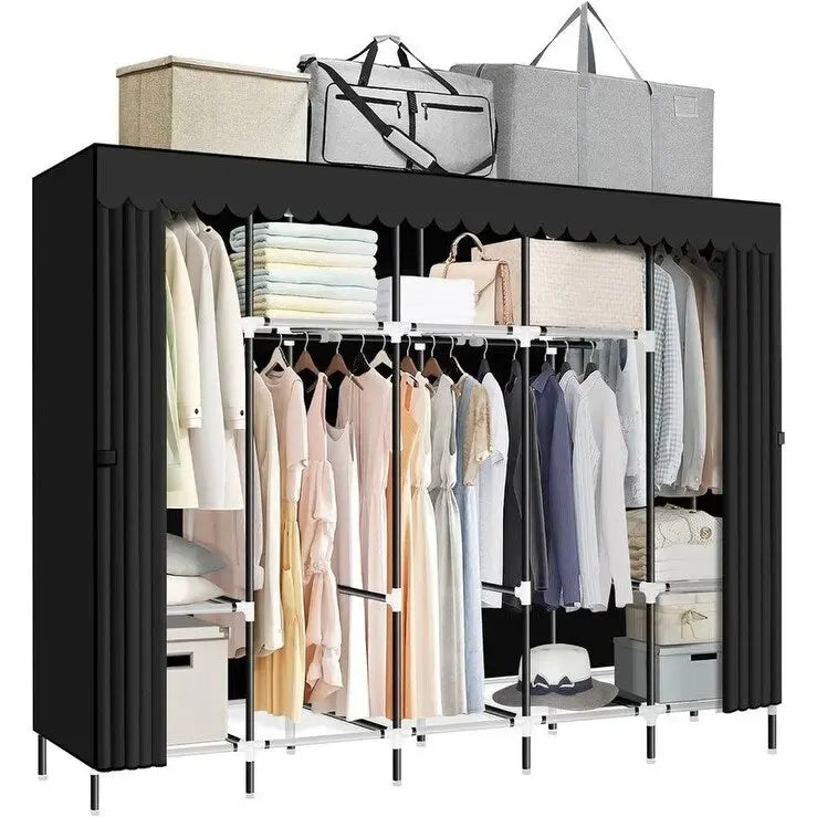 Armadio portatile per appendere i vestiti – 208 cm L x 45 cm P x 175 cm H