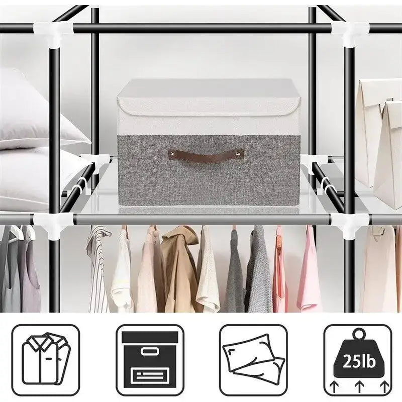 Armadio portatile per appendere i vestiti – 208 cm L x 45 cm P x 175 cm H