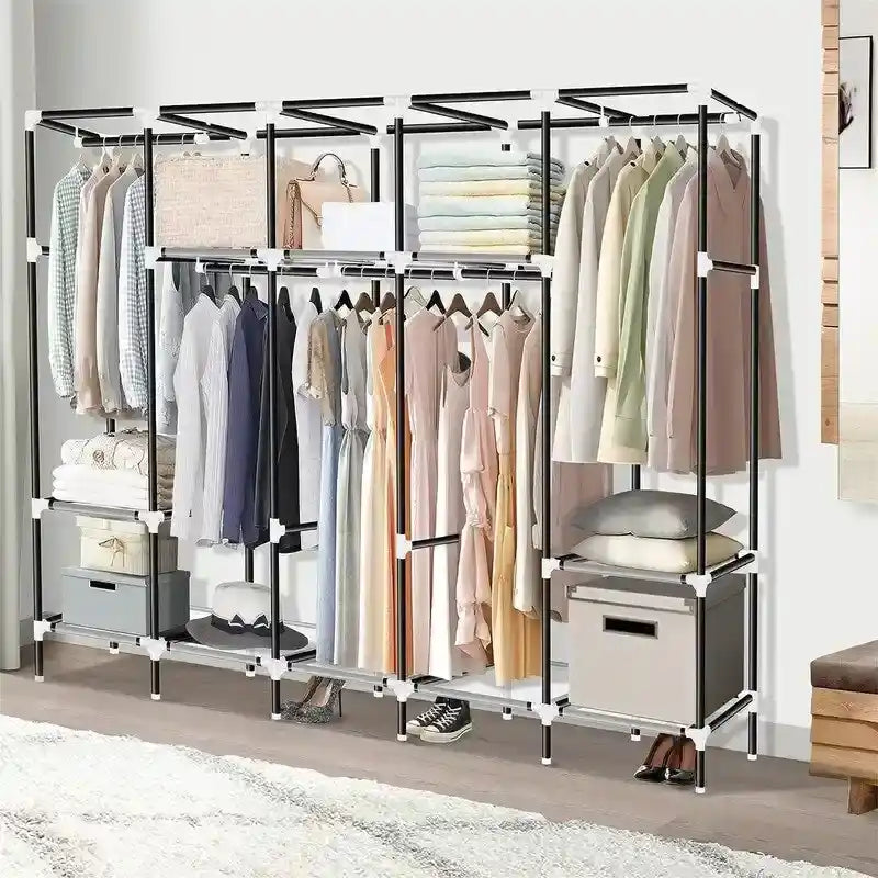 Armadio portatile per appendere i vestiti – 208 cm L x 45 cm P x 175 cm H