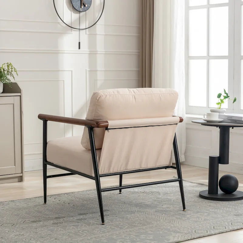 Sedia lounge pieghevole in pelliccia sintetica con cuscino