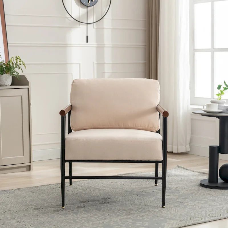 Sedia lounge pieghevole in pelliccia sintetica con cuscino