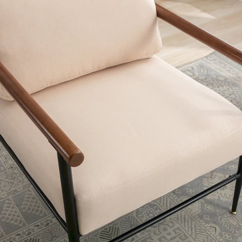 Sedia lounge pieghevole in pelliccia sintetica con cuscino