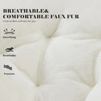 Sedia lounge pieghevole in pelliccia sintetica con cuscino