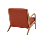 Poltrona Mid-Century con Seduta Imbottita e Struttura in Legno